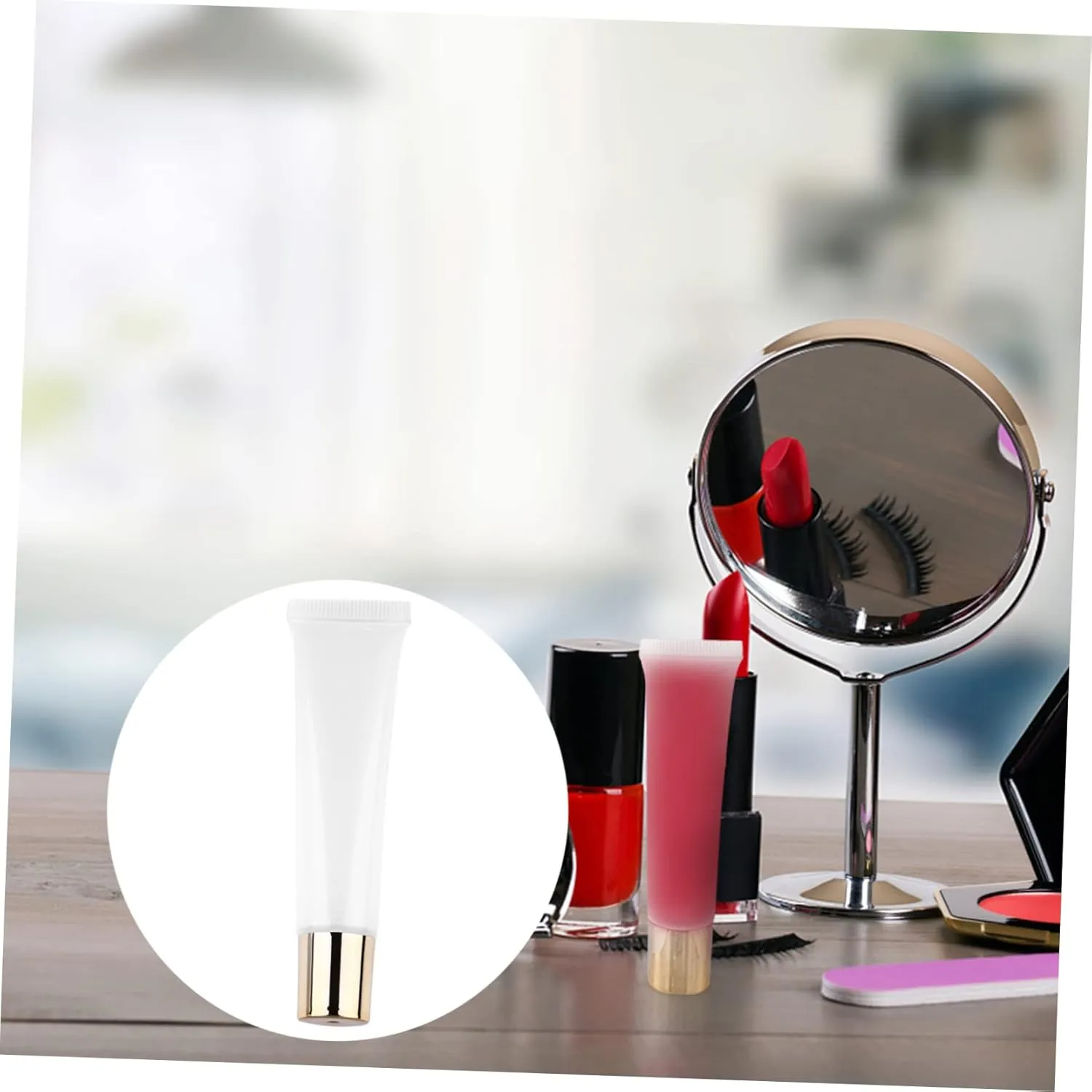 50pcs Clear Lip Gloss Squeeze Tubes Cosmetic Containers for Lip Balm Travel-friendly Design Lightweight Portable for Handmade Cosmetics