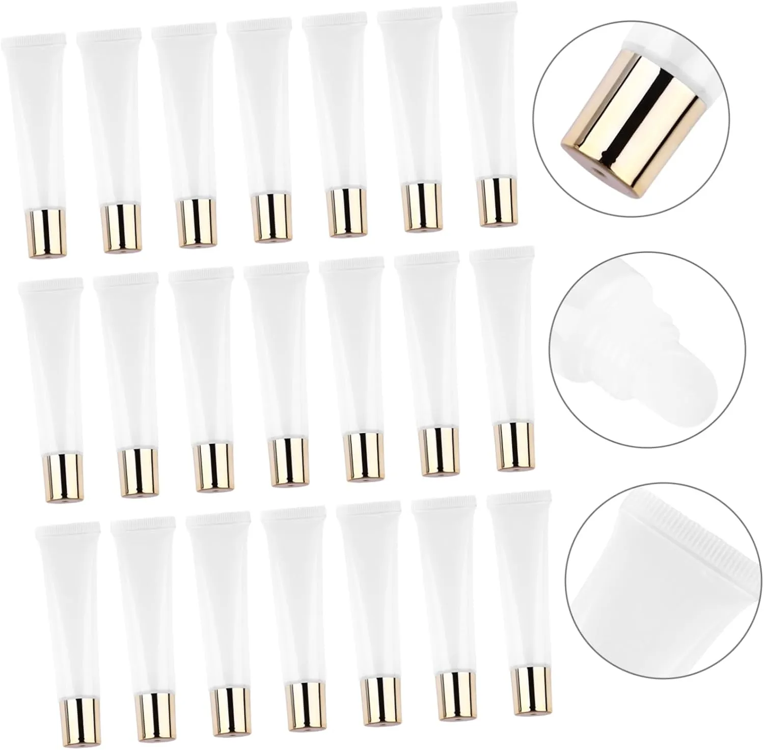 50pcs Clear Lip Gloss Squeeze Tubes Lip Gloss Containers for Travel Plastic Lightweight Leak Design for Homemade Cosmetics