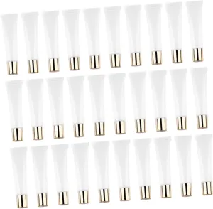 50pcs Clear Lip Gloss Squeeze Tubes Lip Gloss Containers for Travel Plastic Lightweight Leak Design for Homemade Cosmetics