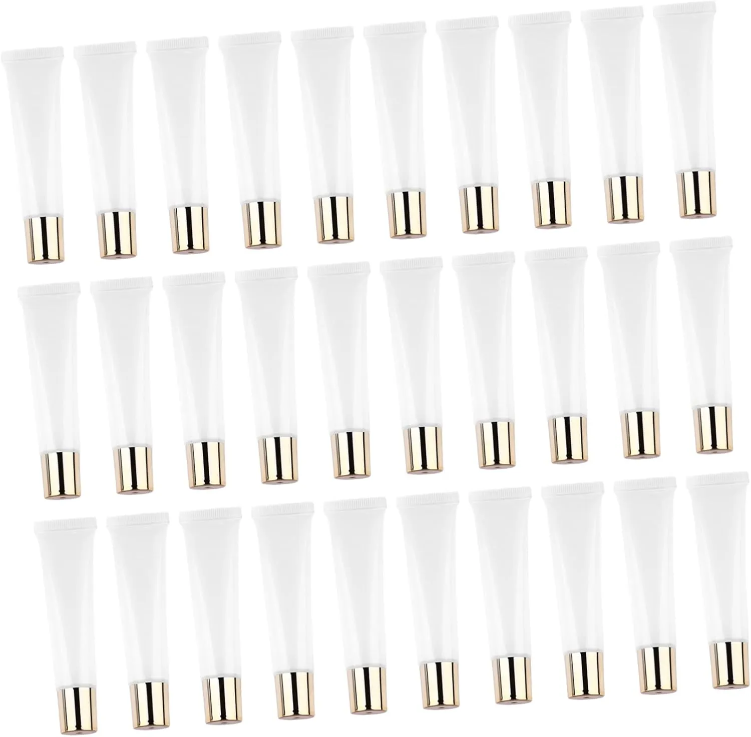 50pcs Clear Lip Gloss Squeeze Tubes Lip Gloss Containers for Travel Plastic Lightweight Leak Design for Homemade Cosmetics