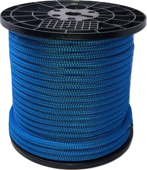 5/8 Inch by 300 Feet Blue Double Braid Nylon Rope