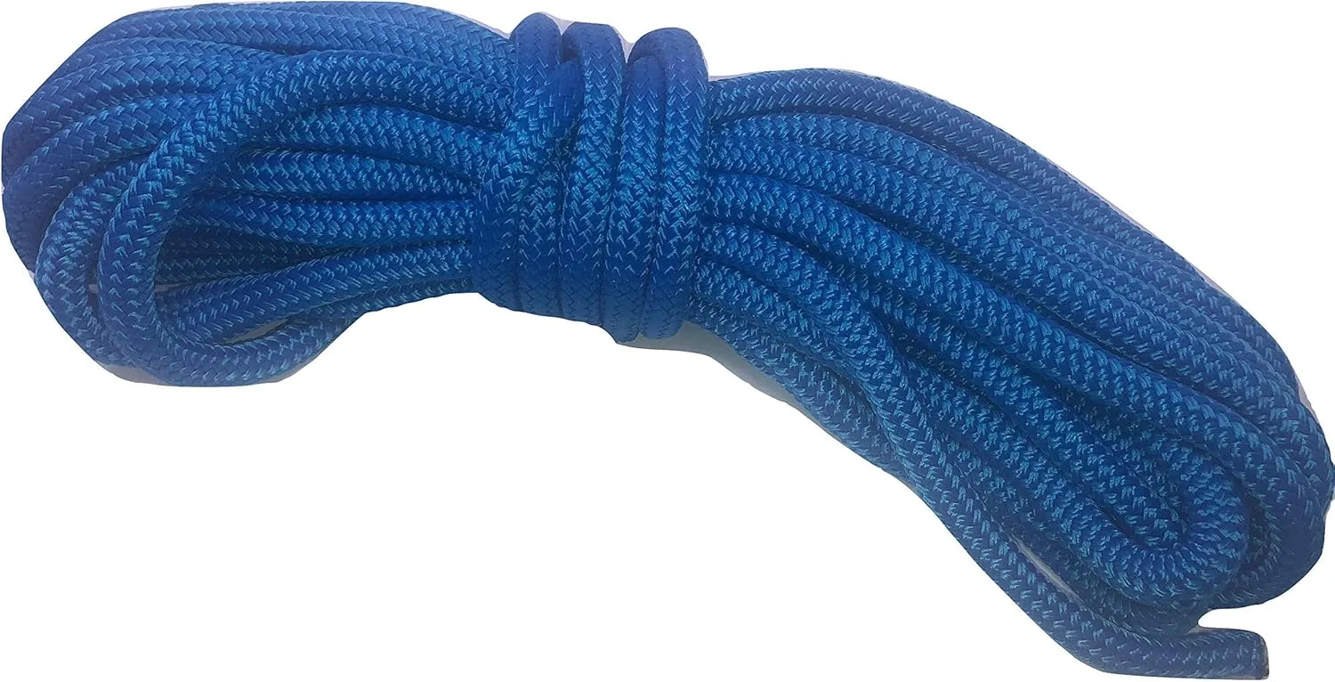 5/8 Inch by 50 Feet Blue Double Braid Nylon Rope