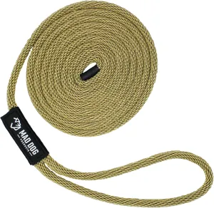 5/8" x 15' Jute Solid Braid Nylon Dock Line - Made in USA