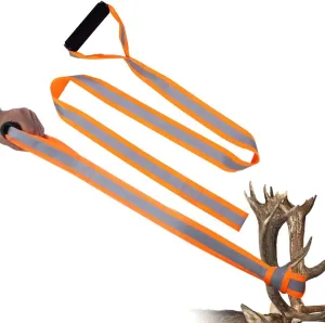 5Ft Deer Drag Rope with Reflective Strip & Non-Slip Handle, Heavy Duty Hunting Strap for Safe and Easy Dragging