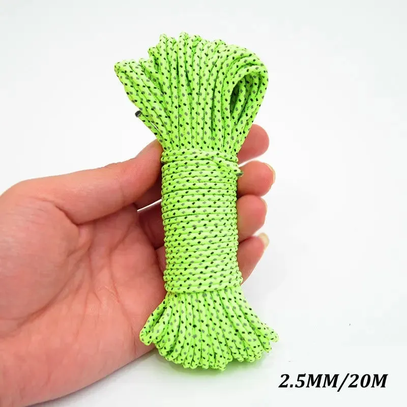 5M/10M/20M/50M Reflective Nylon Tent Rope