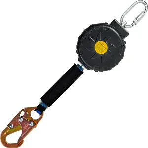 6 ft.Fall Protection Automatic Return Rope、Polyester Webbing, Swivel top, Steel Carabinerself retracting Lifeline Fall Protection Lanyard para construcción yoyo de seguridad auto Belay Device