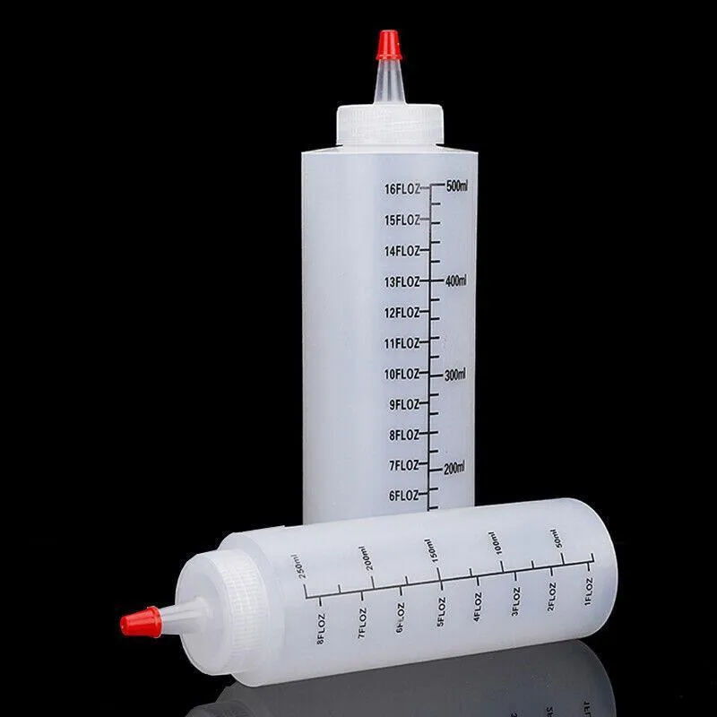 6Pcs 250/500Ml Sauce Bottle Squeeze Crafts Bottle Condiment  Dispenser Hot Au