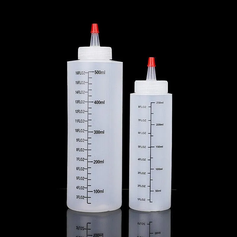 6Pcs 250/500Ml Sauce Bottle Squeeze Crafts Bottle Condiment  Dispenser Hot Au