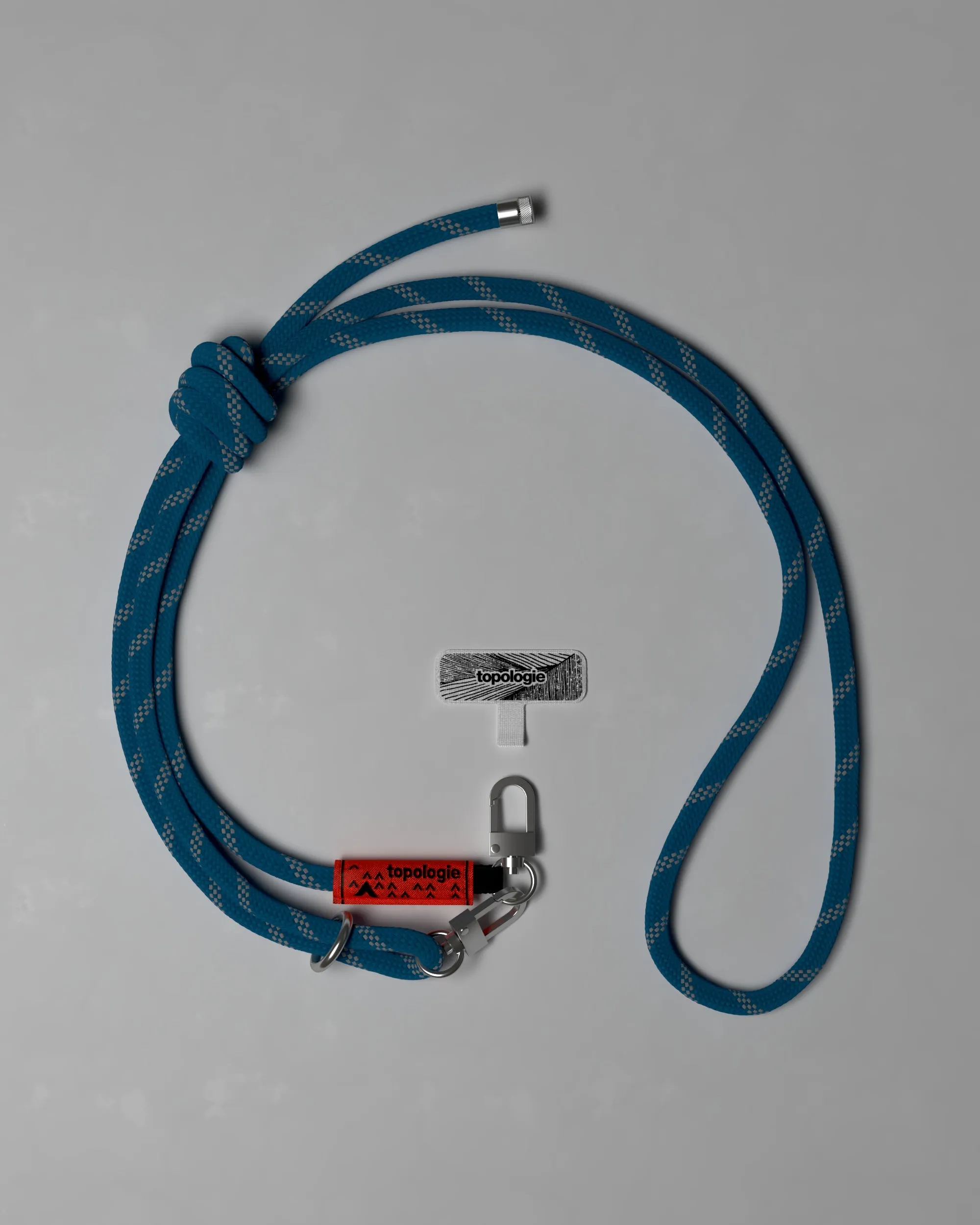 8.0mm Rope / Aqua Reflective   Phone Strap Adapter
