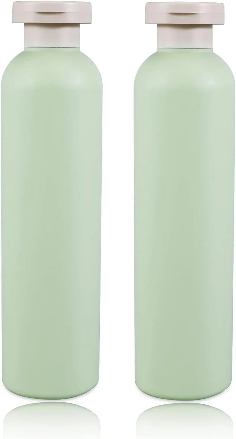 8.8Oz Squeeze Bottles with Flip Cap, Refillable Plastic Travel Bottles for Creams, Lotion, Shampoo, Conditioner (2 Pcs)