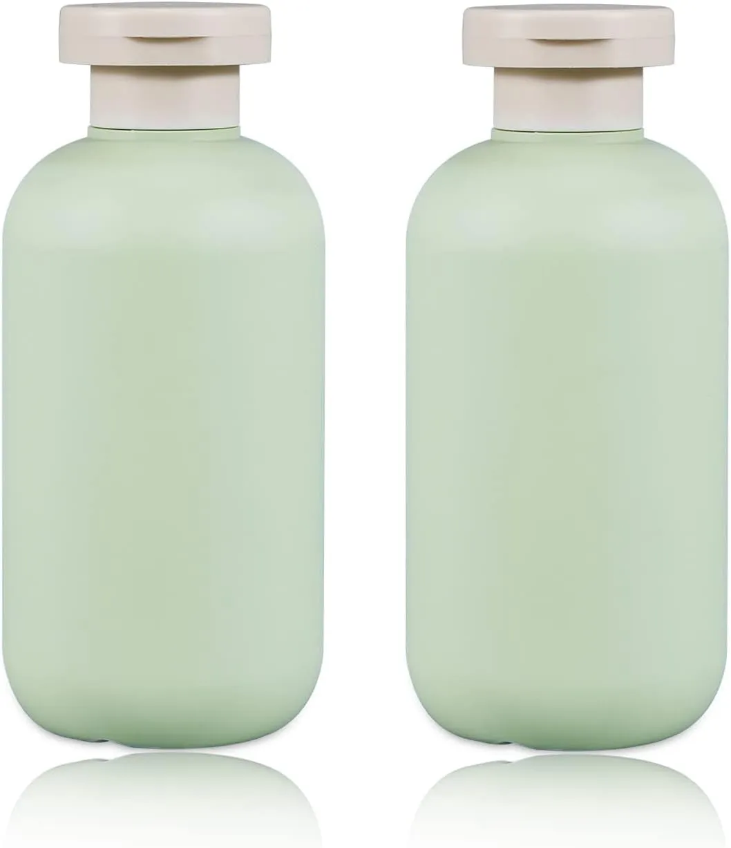 8.8Oz Squeeze Bottles with Flip Cap, Refillable Plastic Travel Bottles for Creams, Lotion, Shampoo, Conditioner (2 Pcs)
