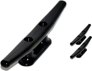 8" Black Nylon Boat Cleat 8 Inch - (2, 5 Pack) - Rope Cleat, Kayak, Boat Dock Cleats - Ideal for Marine, Deck, Nautical Décor