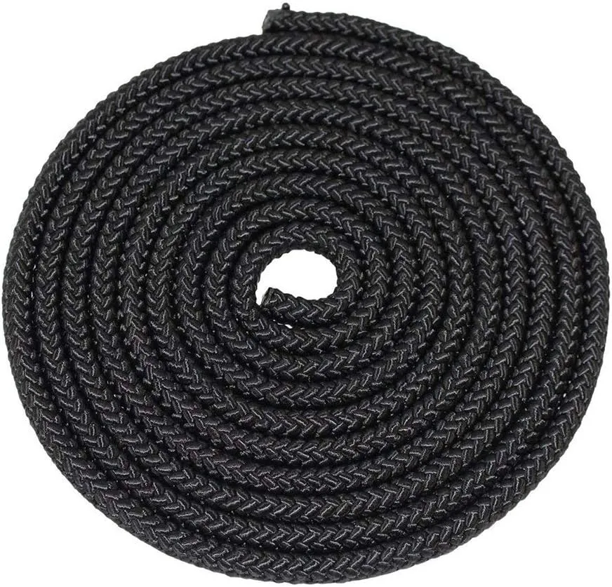 9mm Black Nylon Rope,100feet 3/8inch Paracord Braided Utility Rope,Polypropylene Rope for Camping,Sports and Outdoors Use