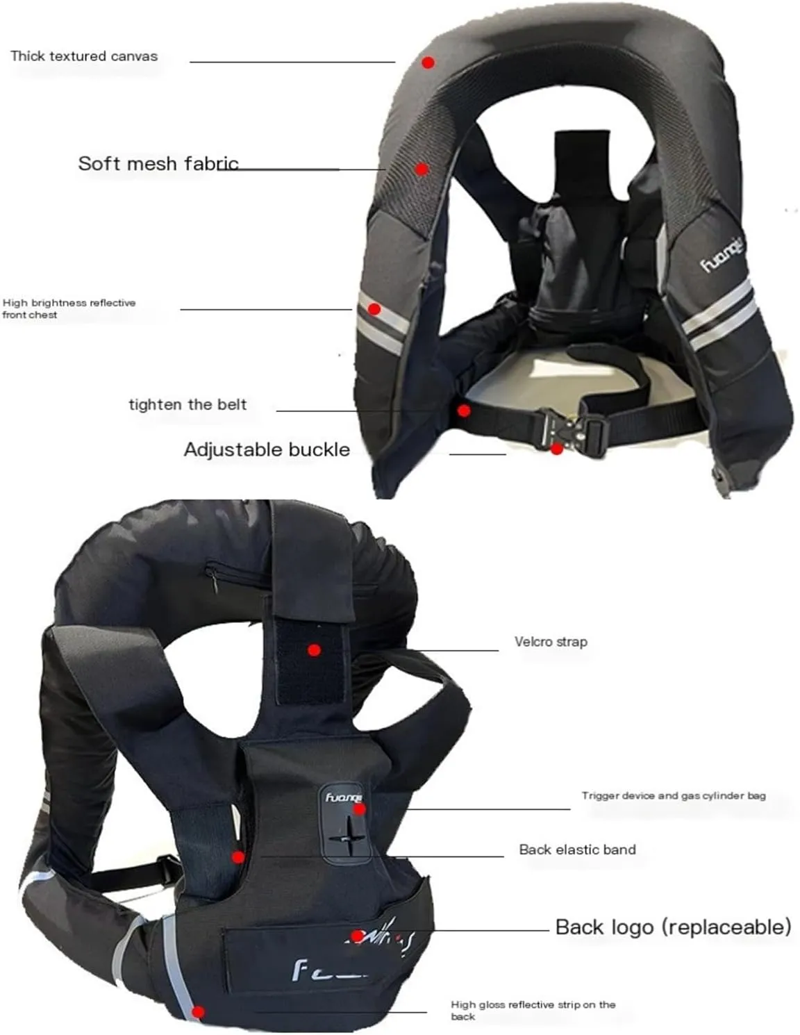 Adjustable Airbag Vest With Neck/coccyx/back/body Airbag Motorcycle Or Horse Suitable For Men/women/kids