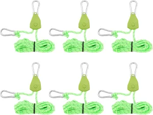 Adjusted Lanyard Hanging Tent Grow Plant Pulley Rope Clip Ratchets Hangers Quick Setups Pulley Hook Camping Stop Buckle