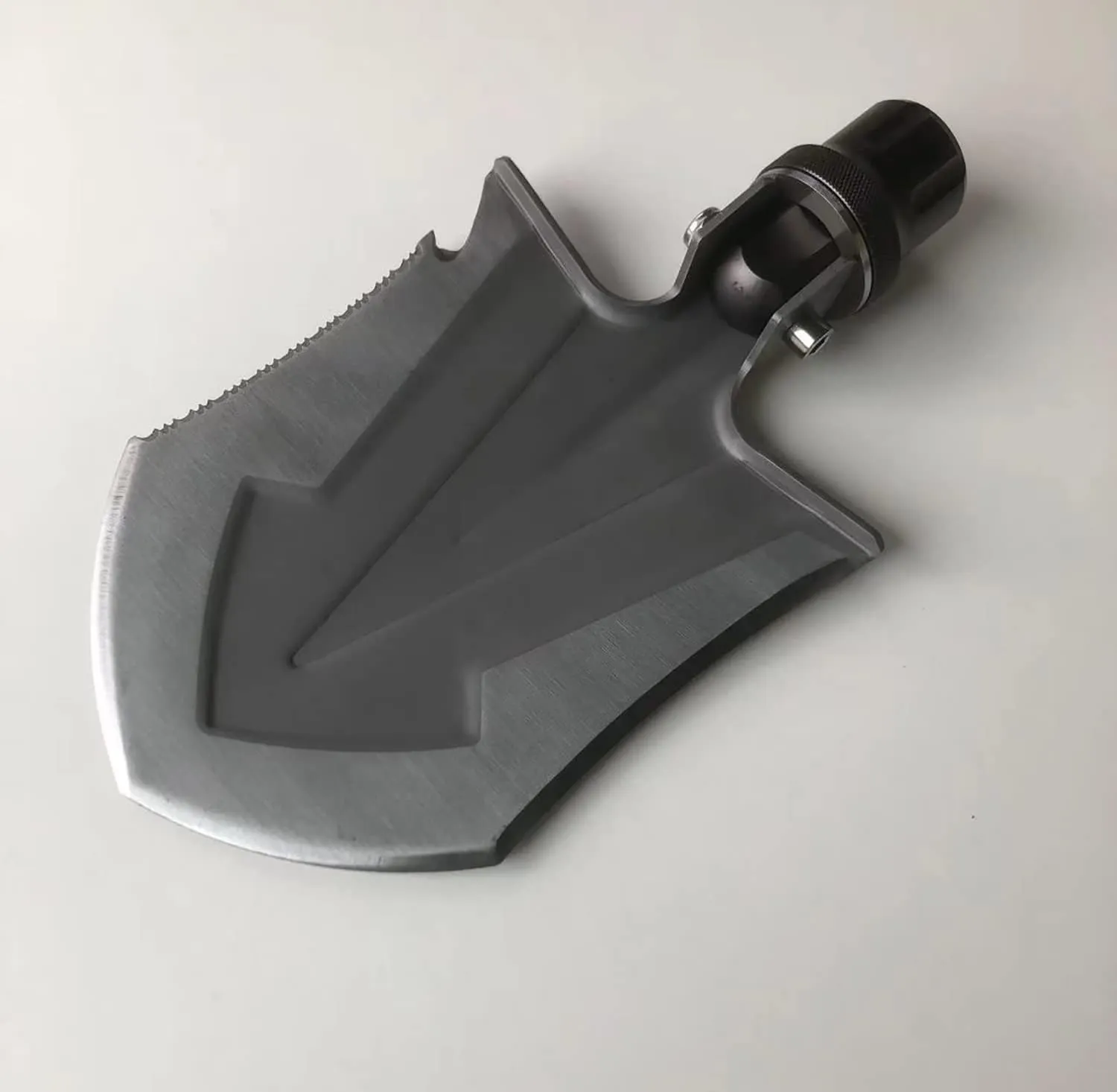 aiGear Folding Shovel Head Versatile Tactical Spade Accessory Compatible with Walking Stick Hiking Pole for Camping Trekking Outdoor Activity(MS-B005)