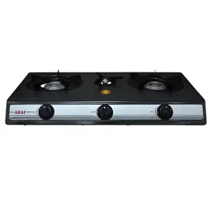 Akai Auto-Ignition 3 Burner Table Top Gas Cooker - GC019A8302