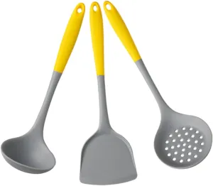 Alipis 1 Set Reusable Silicone Cooking Spoon and Spatula Heat Insulated Kitchen Utensils for Home Restaurant and Camping Multi Function Colander Shovel for Everyday Use