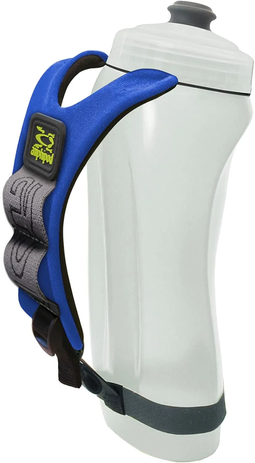Amphipod Hydraform Ergo Minimalist Handheld Water Bottle, BPA-Free Hydration for Ultra-Running, Marathons & Walking - Blue (20 oz.)
