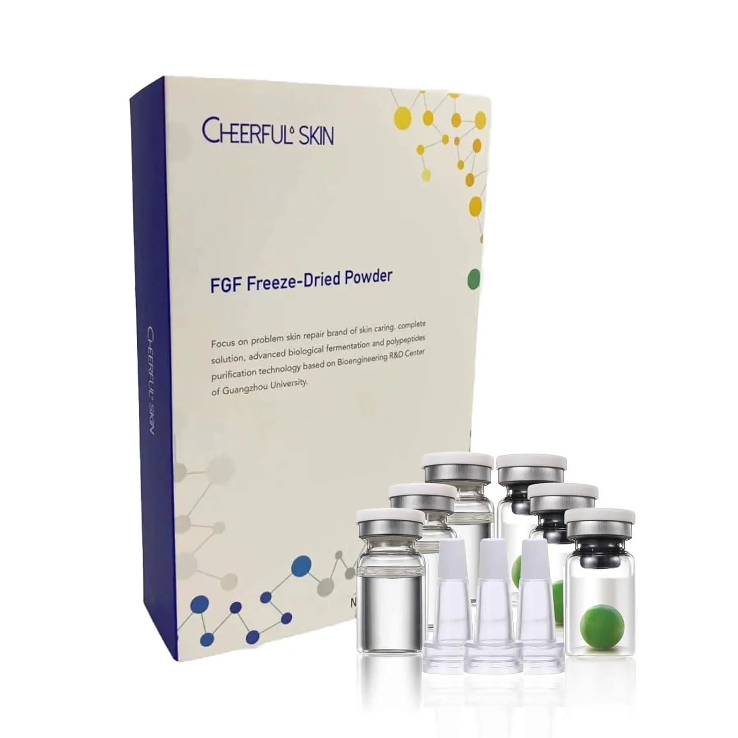 Anti-Wrinkles FGF Freeze-Dried Powder Set - Advanced Polypeptide Serum for Skin Firming, 100mg 5ml/pair, 3 pairs