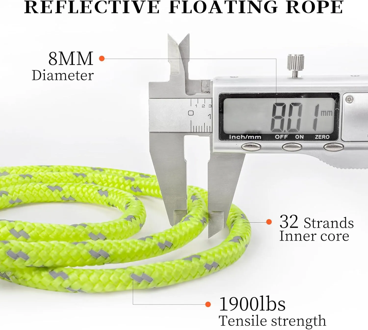 AOLEBA Water Rescue Throw Bag, Throwable Device with 8MM Reflective Throw Line,Tensile Strength Up to 1900Lbs Boating Equipment, Emergency Water Bag Safety Equipment for Kayaking Rafting