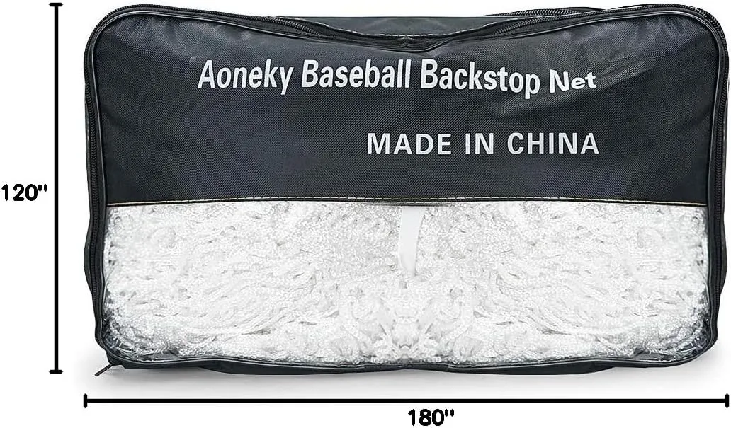 Aoneky Nylon Twisted Baseball Backstop Nets, 10x30ft / 10x40ft