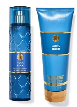 Aqua Hour by BBW Body Mist and Body Cream set