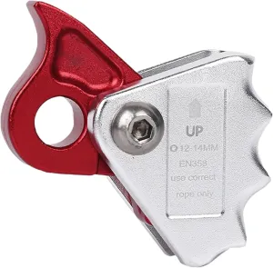 Ascender Riser Adjuster 15 Kn, Aluminium Alloy Fall Arrestor for 12-14 Mm Rope, Safety Clip for Tree Arborist, Rescue, Mountaineering, Climbing Belay Device