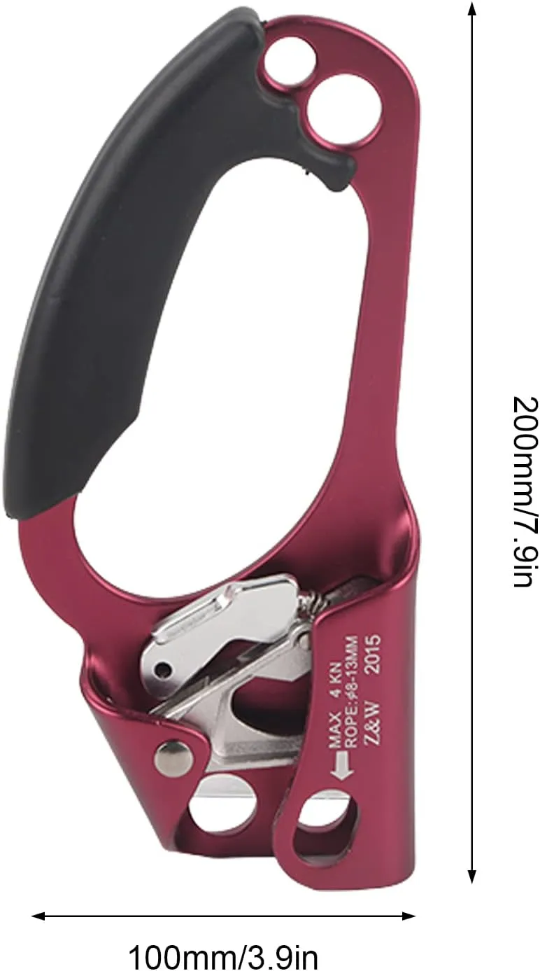 Ascender,Outdoor Sports Rock Climbing 4KN Right Hand Ascender Device Mountaineer Handle Ascender