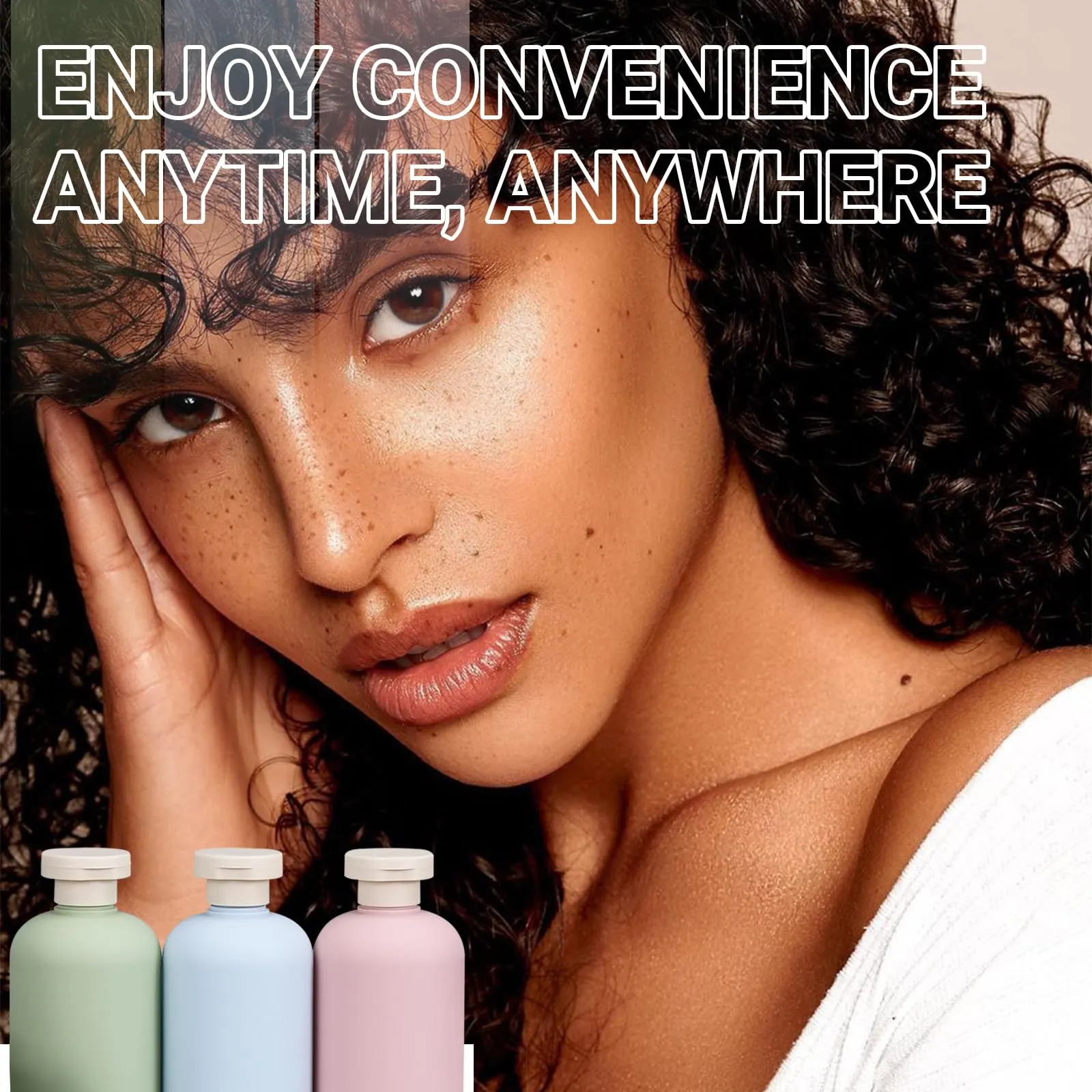 ASEVAT 8.8 oz Plastic Travel Refillable Shampoo Bottles, Empty Plastic Squeeze Bottles with Flip Cap, Plastic Travel Containers for Shampoo and Conditioner for Body Lotion(4 Pcs