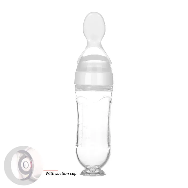 Baby Feeding Bottle & Silicone Spoon