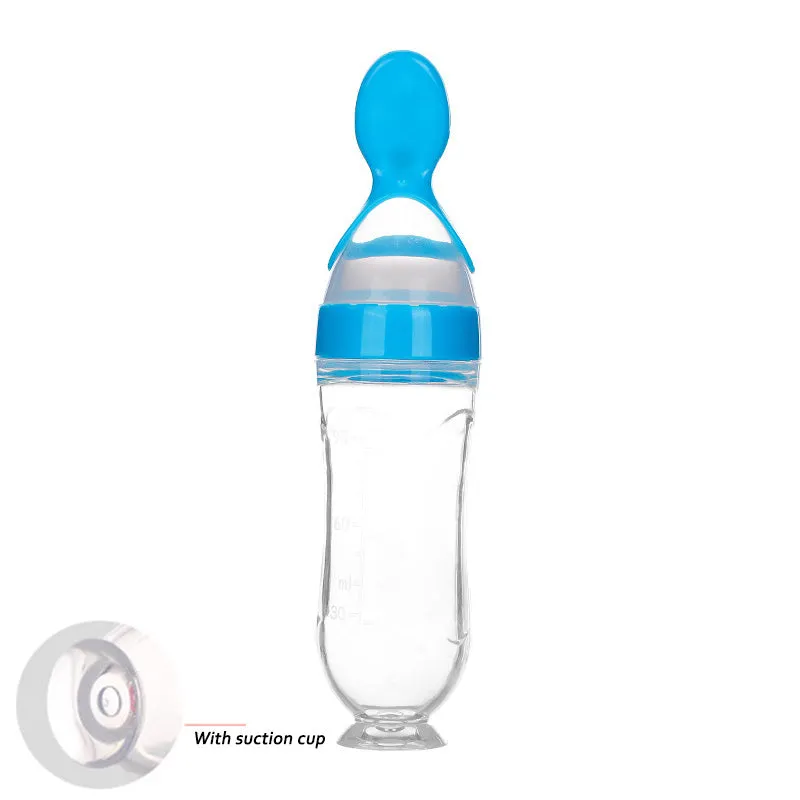 Baby Feeding Bottle & Silicone Spoon