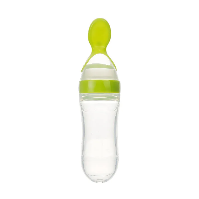 Baby Feeding Bottle & Silicone Spoon