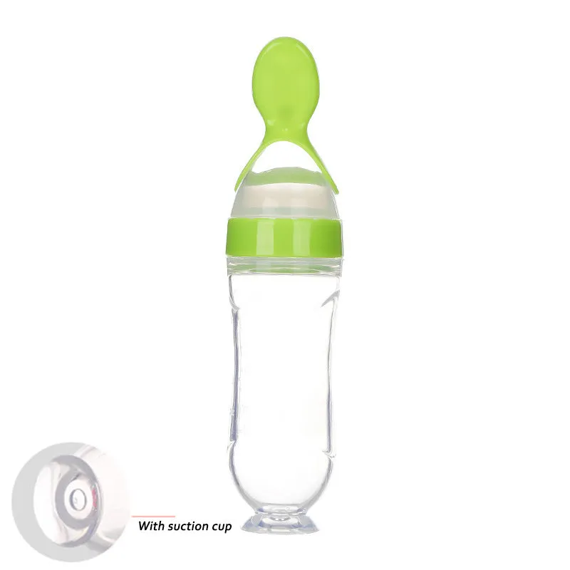 Baby Feeding Bottle & Silicone Spoon