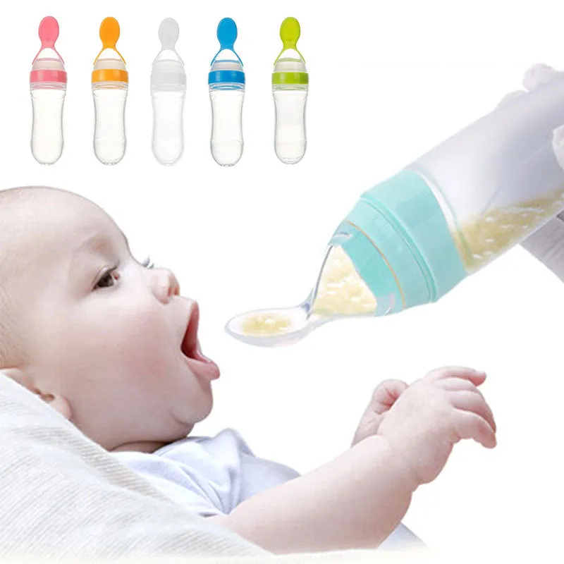 Baby Feeding Bottle & Silicone Spoon