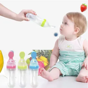 Baby Feeding Bottle & Silicone Spoon