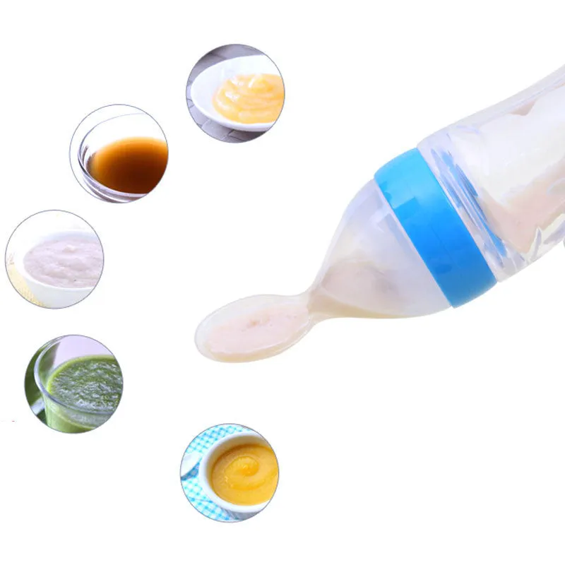 Baby Feeding Bottle & Silicone Spoon