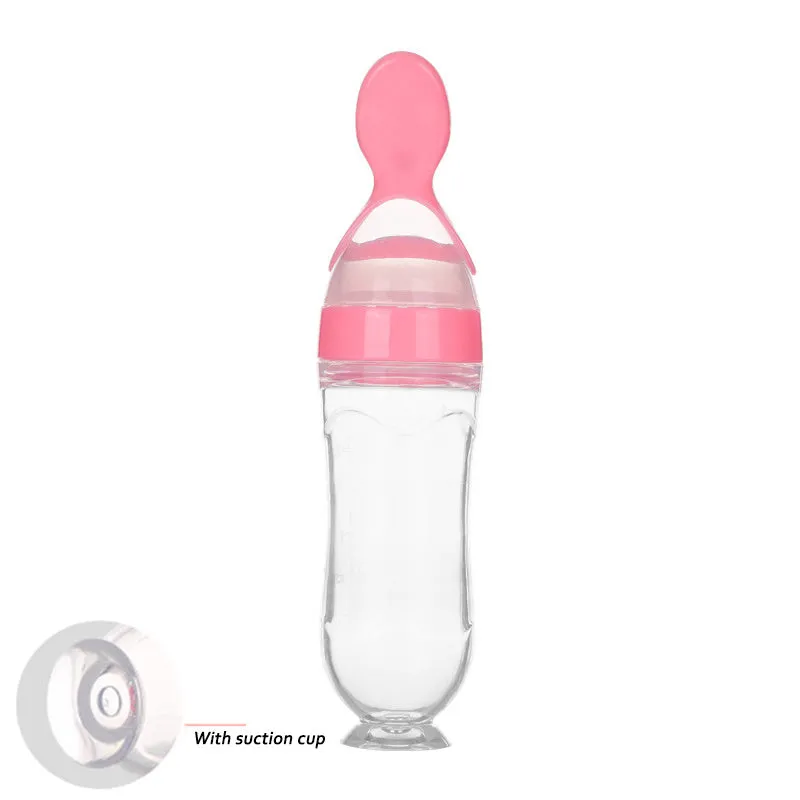 Baby Feeding Bottle & Silicone Spoon