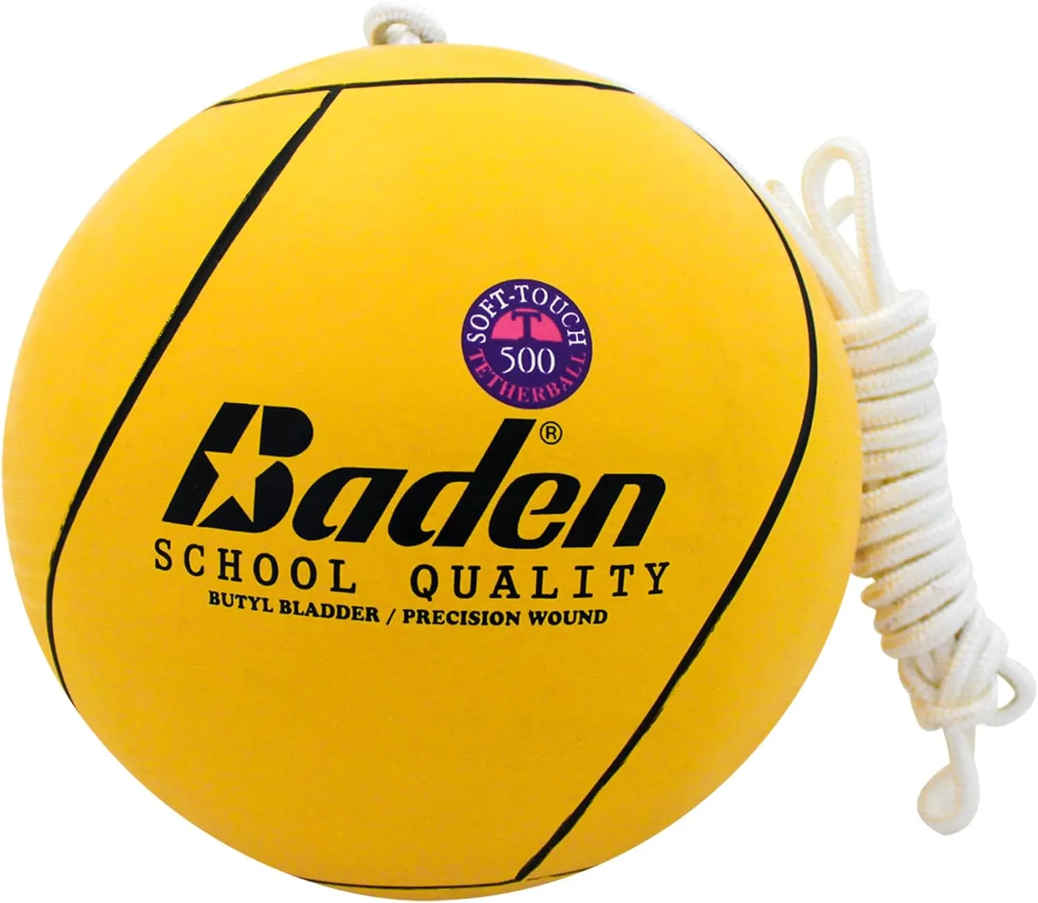 Baden School Quality Tetherball Set - Soft-Touch Tetherball Ball and Rope