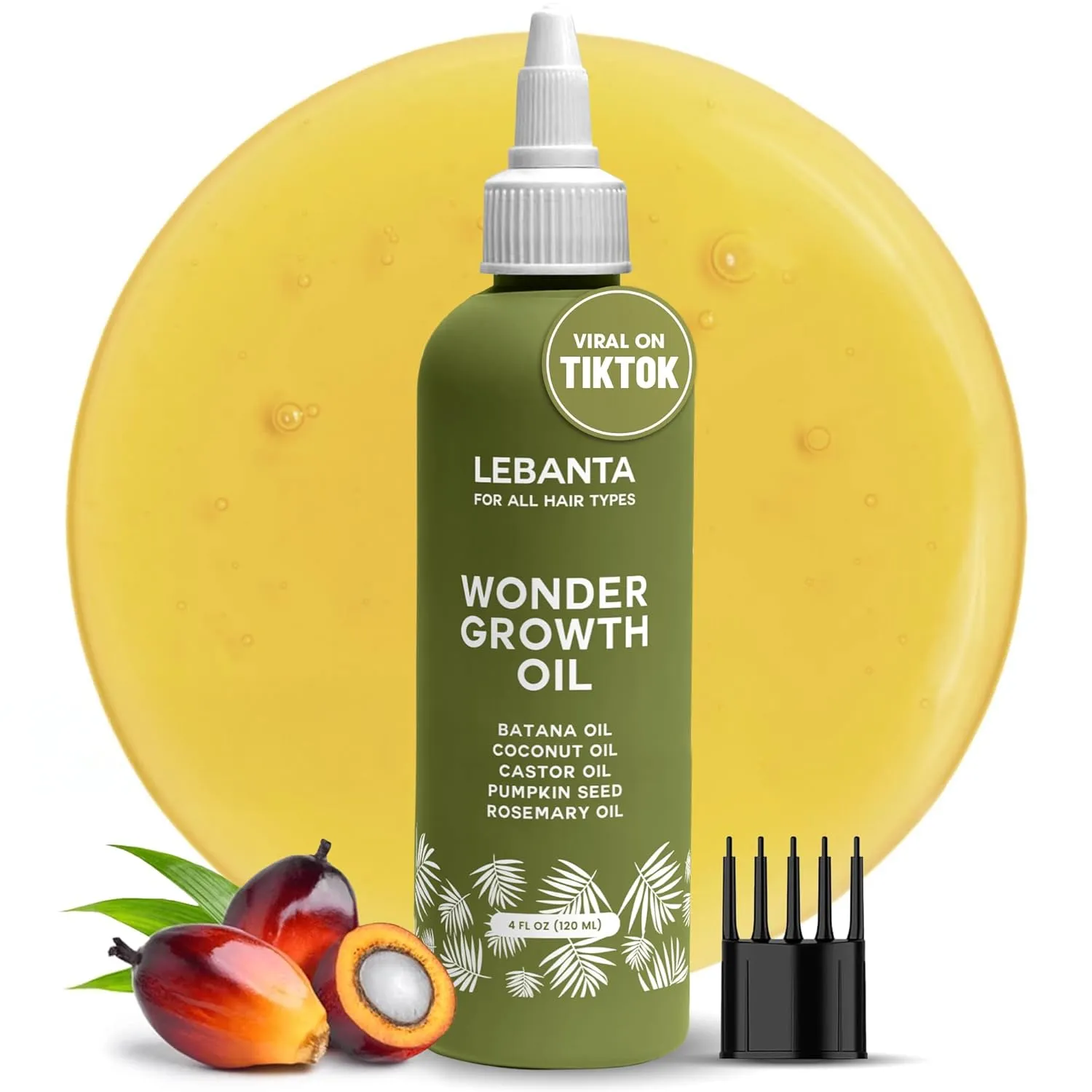 Batana Oil For Hair Growth - 100% Pure, Raw & Natural Blend With Organic Castor, Pumpkin Seed, Coconut and Rosemary Oil - Thicker, Stronger Hair For Men & Women Scalp (1 Pack)