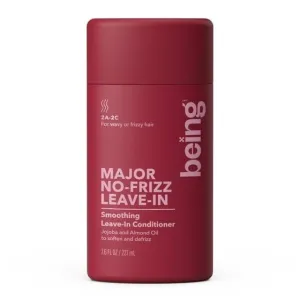 Being Major No-Frizz Smoothing Leave-In Conditioner, Jojoba and Almond Oil, 7.6 fl oz, pack 1