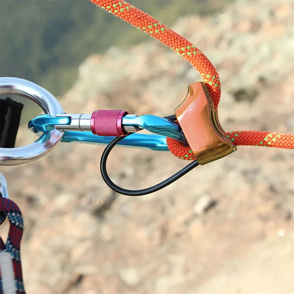 Belay and Rappel Device - Versatile Descender Gear for Caving, Aerial Work, and Hauling