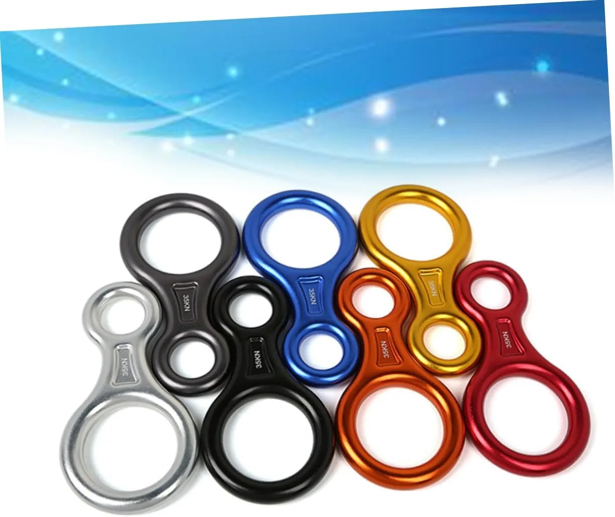 BESPORTBLE 2 pcs Climbing Rappelling Ring Climbing Belay Device Mountain Climbing Buckle Climbing Carabiner
