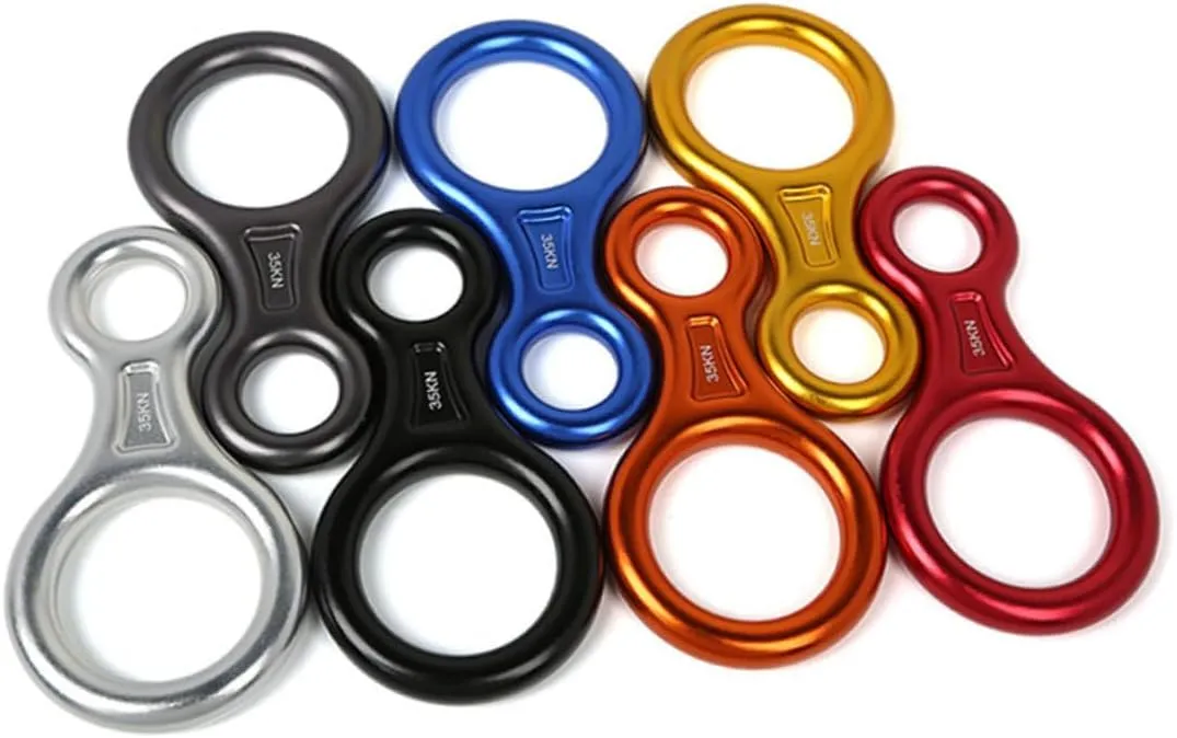 BESPORTBLE 2 pcs Climbing Rappelling Ring Climbing Belay Device Mountain Climbing Buckle Climbing Carabiner