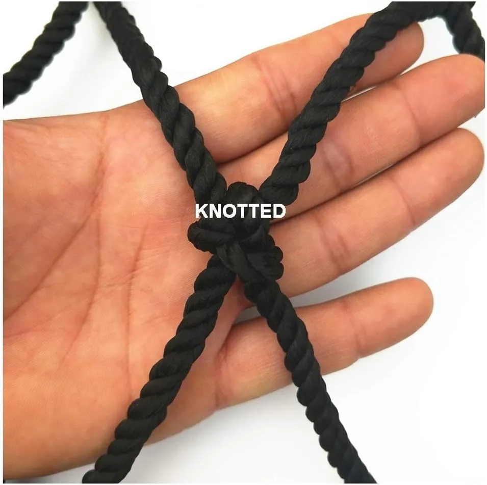 Black Safety Net, Protection Stair Railing Net for Kids, Indoor Balcony Netting, Outdoor Truck Cargo Trailers Netting, Garden Net for Patios Backyard and Plants, 2.3'' Mesh, 0.2'' Rope