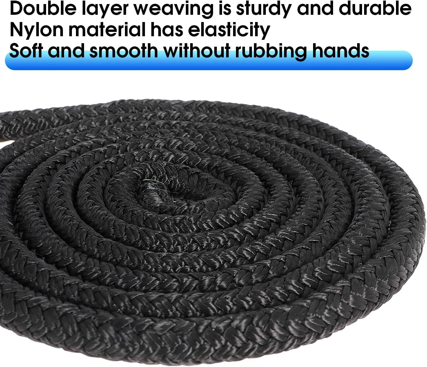 Boat Dock Lines Boat Lines Nylon Marine Rope for Boats Double-Braided Bumper Rope Boat Lines for Docking Boat Lines Dock Ties