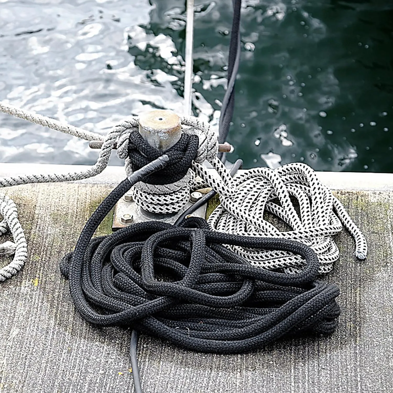 Boat Dock Lines Boat Lines Nylon Marine Rope for Boats Double-Braided Bumper Rope Boat Lines for Docking Boat Lines Dock Ties