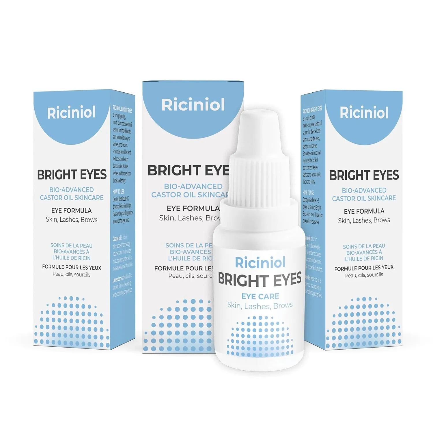Bright Eyes -Bio-Advanced Castor Oil Ointment Eye Formula for Skin, Lashes, and Brows, 15 ml (Pack of 3)