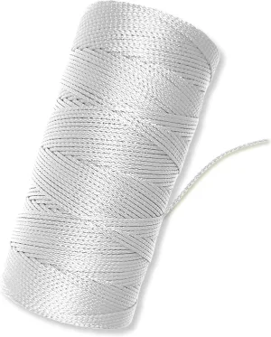 Bright White Twine String - #18 Strong Nylon String - 1000 Ft Length - White String for Gardening, Nylon Twine for Plants