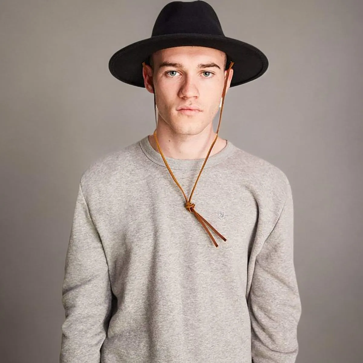 Brixton Men's Field Wide Brim Felt Fedora Hat